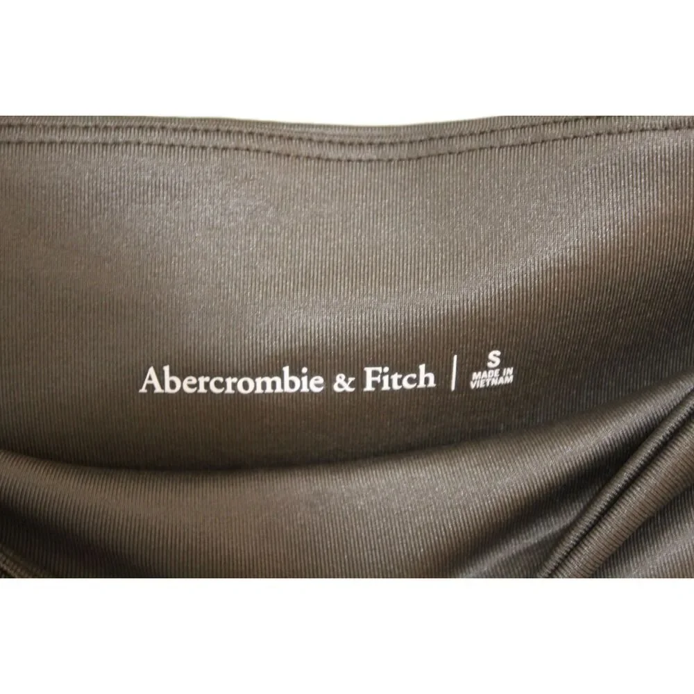 Womens Abercrombie & Fitch Black Elastic Waistband Athletic Bike Shorts Sz S NWT